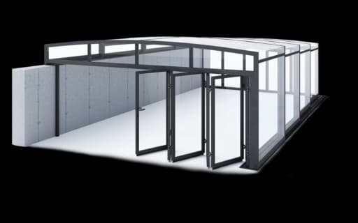 Model P2 — zastřešení bazénu